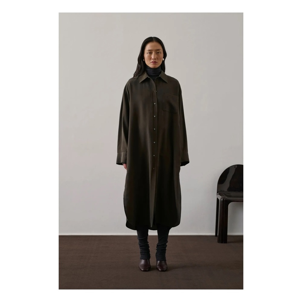 Soeur Dark Olive Long Sleeve Dress